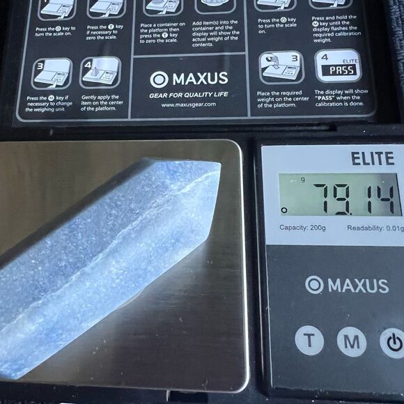 Blue Aventurine Double‎ Terminated Meditation  Wand (9) - Picture 9 of 9